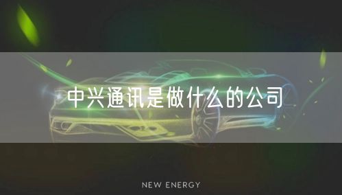 中兴通讯是做什么的公司